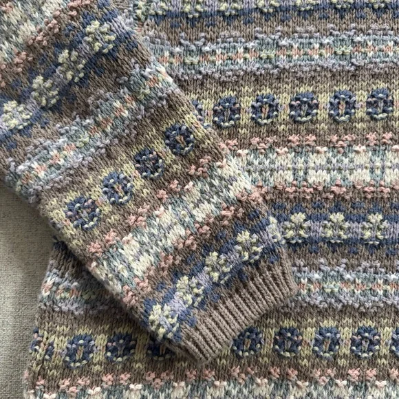 Vintage L.L. Bean Fair Isle Multicolor Patterned Women's Sweater - Picture 6 of 7